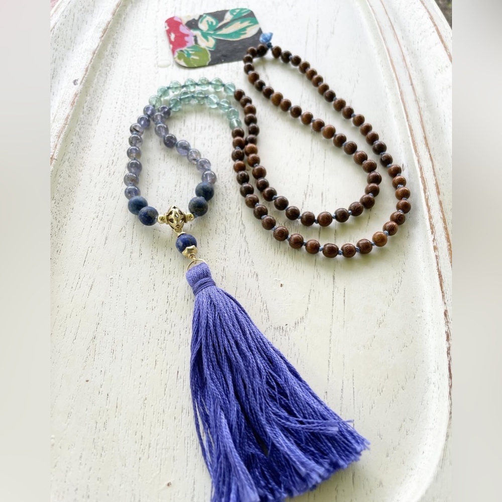 Indigo Mala necklace
